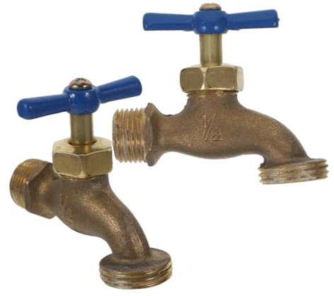 TINEASUR 2pièces Robinet De Jardin Vintage Laiton Connecteur Mural pour Tuyau Dispositif Arrêt Étanche pour Arrosage