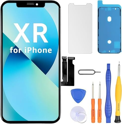 LL TRADER Pantalla para iPhone XR de 6,1 pulgadas, pantalla LCD, pantalla táctil, digitalizador táctil 3D, marco FHD, montaje y kits de reparación 2024