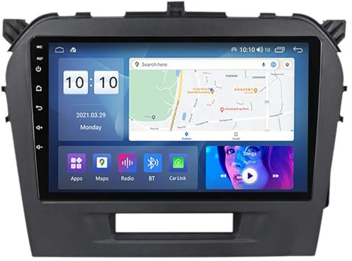 Android 12.0 Touchscreen Autoradio per Su-Zuki Vitara 2014-2022 Navigazione GPS Satellitare 9'' Touchscreen Lettore Multimediale Ricevitore FM BT con 4G 5G Wifi SWC DSP Mirror Link Carplay M100S