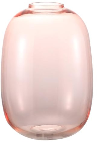KAYLETIN Rosa Glasvase, hohe Glasvase für Blumen, moderne rosa Vasen für Blumenstrauß, große Blumenvasen für Wohnzimmer, Esszimmer, Schlafzimmer, Regal, Hochzeit, Büro, Couchtisch, 25 cm