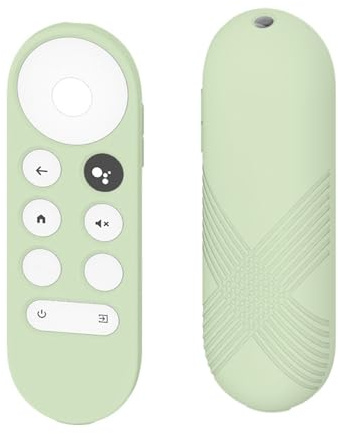 Télécommande en Silicone Compatible avec Chromecast TV 2020, télécommande TV vocale, étui Souple (étui Uniquement) (Vert)