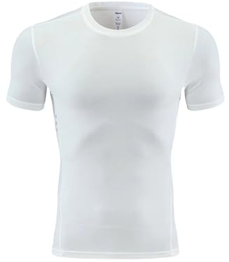Generico Maglietta a Compressione da Uomo Estiva a Maniche Corte Collant Ad Asciugatura Rapida Girocollo da Uomo Corsa Abbigliamento Fitness Sport e Tempo Libero Maglietta da Allenamento per Basket