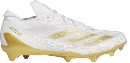 adidas Mens Adizero Electric Football Sneakers Shoes - Gold, White - Size 14 M