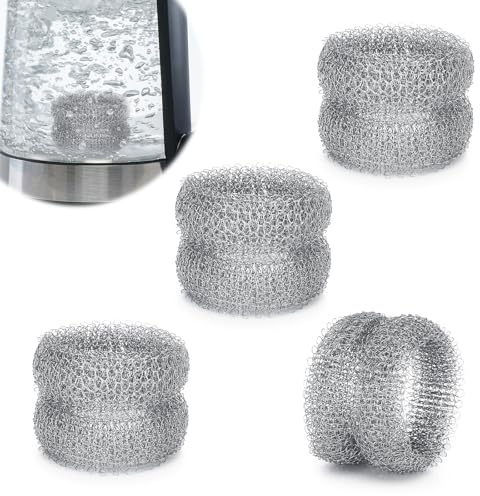 Anneau Éliminateur Calcaire,4 Pièces Acier Inoxydable Anneau Anti Calcaire | Réutilisable, Sans Odeur Anneau Anticalcaire pour Bouilloires et Théières, Élimine Calcaire et Impuretés