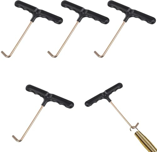 4 Stück Federspanner Trampolin,Trampolin Federspanner,Trampolin T Haken Kit Metall,Trampolin Werkzeug T-Haken,Für Trampolin - Werkzeuge Federzug Metall T-Haken Abzieher Handwerkzeug Für Springen