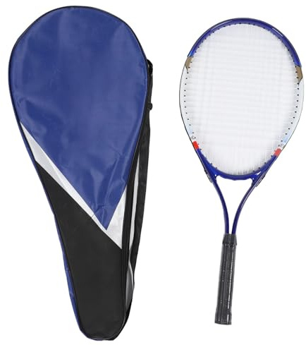 Raqueta de Tenis de 27 Pulgadas de aleación de Aluminio Nylon Raqueta de Tenis recreativa para Jugadores intermedios para Principiantes con Bolsa de Raqueta (Azul)