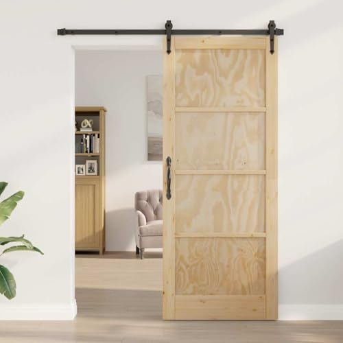 QJBSAVVA Innentür ORKDAL Braun 86 x 211 cm Sperrholz Modernes Design Robust und Langlebig Tür mit Zarge für Schlafzimmer Badezimmer Büro Flur
