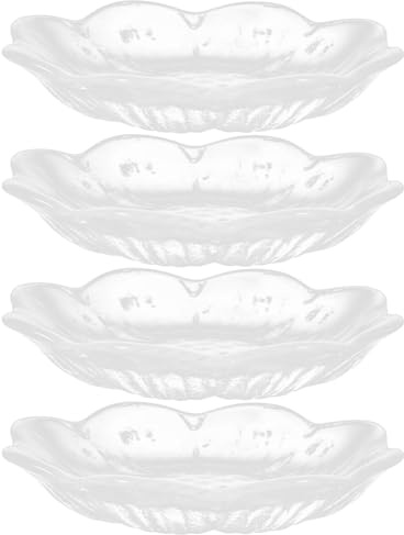Mikikit Set 4 Sottopiatti in Vetro Trasparente per Tazze da Tè, Decorativi e Multifunzionali, per Casa e Locale, Prevengono Graffi su Tavoli