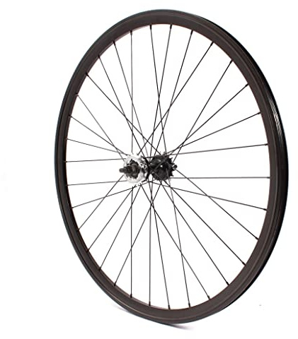 KHE Fixie Laufrad hinten 700c 28 Industriegelagert 32 Loch schwarz Doppelkammerfelge Flip Flop Starr + Freilauf