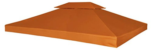 Festnight Copertura Superiore per Gazebo, Ricambio Copertura Gazebo, Telo Impermeabile Ricambio per Gazebo 310g/m² 3x4m Terracotta