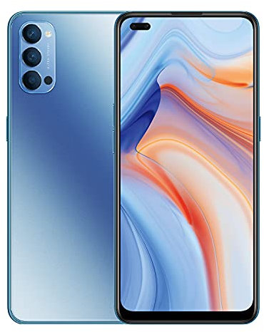 OPPO Reno4 5G - 8 GB + 128 GB Snapdragon 765G 6.4 Inch 4020 mAh 48 MP Camera Sim Free Android 10 Dual Sim Smartphone - Blue