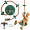 Balançoire en Corde d'escalade,Disque Siège de Balançoire,Balançoire en Plastique,Banc de Balançoire,Balançoire avec Plateforme,Corde d'escalade pour Jardin ou Slackline E-Pure Dark Green