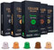 Grano Milano 100 Aluminium Coffee Pods Compatible with Nespresso Original line Machines, Not Compatible with Vertuo - Medium & Dark Roast Coffee Capsules, 100 Servings, Espresso Made in Italy
