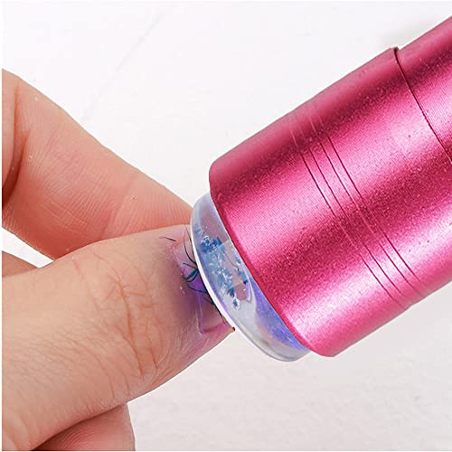 Chedin Mini Taschenlampe 12 LED UV Schnell Trocknend 15 Sekunden Taschenlampe mit UV Sensor (Rosa)