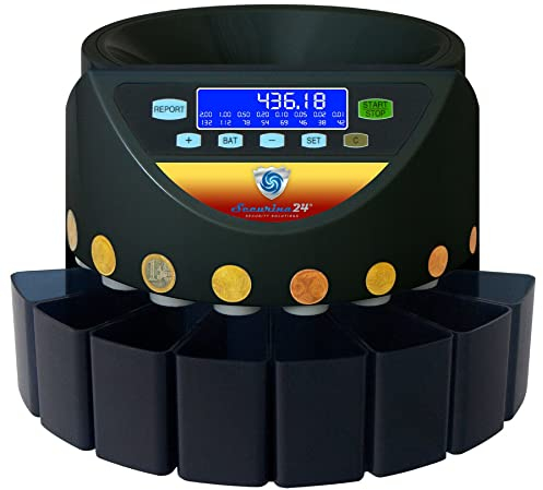 Securina24 Münzzähler & -sortierer Geldzählmaschine Euro Münzen SR1200LC RGB