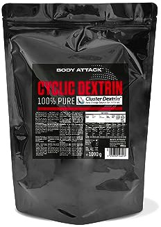 Body Attack Cyclic Destrina – 1 kg – CLUSTER DEXTRIN® brevettato con elevata biodisponibilità – Destrina ciclica altamente ramificata – Polvere energetica per una rapida energia nell'allenamento