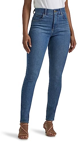 Lee Women's Ultra Lux Comfort with Flex Motion Skinny Leg Jean with Ever Fit Blue Format 8