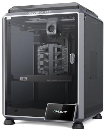 Creality K1C Impresora 3D con cámara AI, Velocidad de impresión de 600 mm/s, nivelación automática, Triple enfriamiento, Kit de extrusor Totalmente metálico, Relleno de Fibra de Carbono