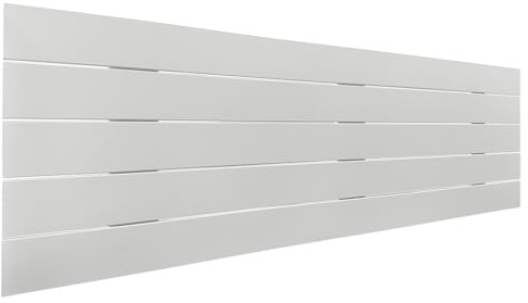 DHOME Sänggavel i Återvunnet MDF-Trä Horisontell Pallstil Pallbädd Inkluderar Beslag (150x46 Palet 5, Solid Vit)
