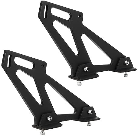 TKSE Spoiler Mount Brackets,Universal Car CNC Rear Wing Trunk Racing Tail Spoiler Legs Mount Brackets,Aluminum Alloy Rear Wing Legs for Spoiler Mounts(Black:28 * 17cm)