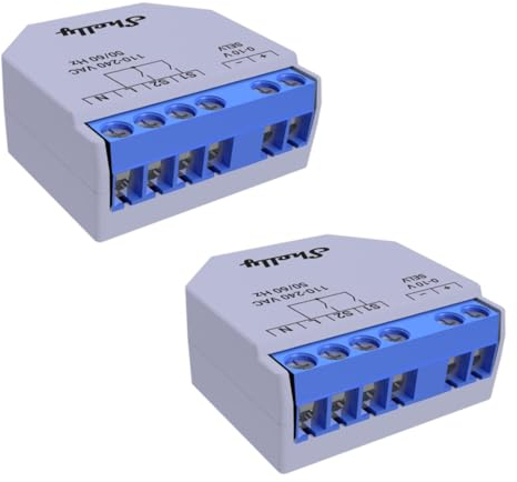 Shelly Plus 0-10 V Dimmer | Confezione da 2 | Wi-Fi e Bluetooth Smart Dimming Controller | Home Automation | App iOS Android | Nessun hub richiesto | Compatibile con Alexa e Google Home | Smart Scenes