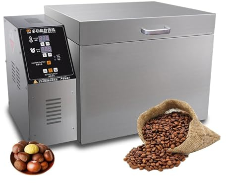 DPLXFPP Torréfacteur Café Commercial - Torréfacteur Grains Café Électrique, Température Réglable 0 À 350 ° Et Minuterie 0 À 99 Minutes, pour TorréfacteurCéréales Arachides Et Les Châtaignes,2000g