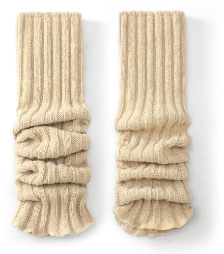 Stulpen Damen, VUCDXOP Damen Langer Beinwärmer, Winter Leg Warmers, Gestrickte Warme Stulpen für Damen, Wollstrick Beinstulpen Kniestrümpfe Legwarmers Knöchelwärmer für Damen Mädchen, Einheitsgröße