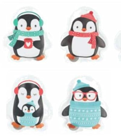 Taschenwärmer Handwärmer Wieder verwendbar Motiv Pinguin 4 Stück