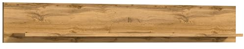 xonox.Home - Wandboard Jam 140x20x15 cm in Wotan Eiche Melamin und weiß Melamin - Wandregal Schweberegal Ablage Hängeregal - Pflegeleichte Oberfläche stabile Konstruktion