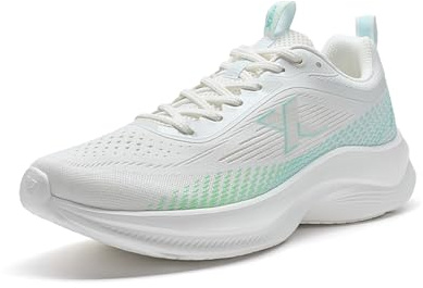 XTEP Scarpe da Corsa da Uomo Rebound Anti-Scivolamento Modische Scarpe da Corsa da Uomo Vela Bianco/Verde Neon Taglia 44