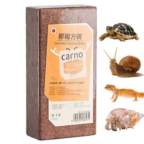Briques en fibre de coco compressée, substrat en fibre de coco – Accessoires pour tortue et crabe – Literie tortue pour serpent, tortue, gecko