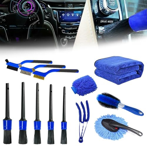 Auto Reinigungsset,13pcs Reinigungsknete Auto Set,Auto Putz Set Auto Reinigung Innenraum und Außen,Car Cleaning Kit,Auto Waschanlage Set,Auto Pflege Set Komplett mit Detailing Pinsel Lüftungsschlitz