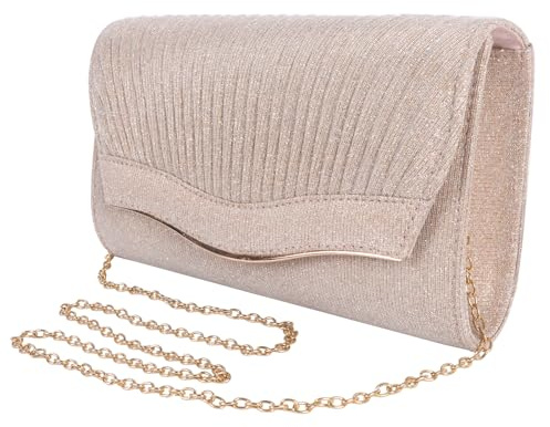 Mincloss Lady Abend Clutch Tasche Funkelnde Damen Clutch Glitzer Handtasche Clutch Geldbörse Retro Klassische Umhängetasche für Frauen Braut Hochzeit Bankett