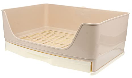 PENIKOKO Große Kaninchentoilette Aus Robustem Kunststoff Mit Schublade Und Glatten Kanten Für Kaninchen Meerschweinchen Und Kleintiere Haustiertöpfchen Für Saubere Haltung Im Käfig