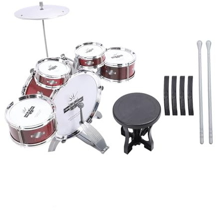 Tambour pour Enfants pour Les Tout-Petits du Jazz Tambour Ensemble pour Les Enfants 5 Batterie d'instruments de Musique Percussion Jouet