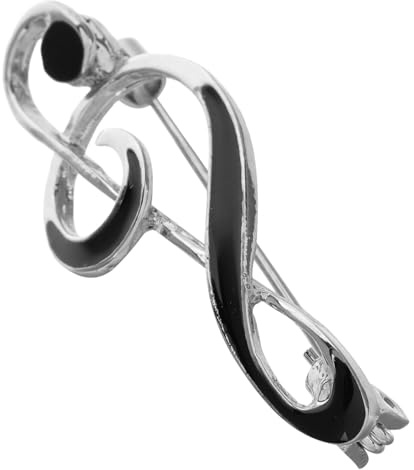 LIGIGWASH Musiknoten Brosche aus Zinklegierung Emaille Anstecknadel für Hemd Blazer Anzug Vielseitiger Schmuck für Kleidung Jacken Hüte und Schals Musikalisches Accessoire für Musikliebhaber
