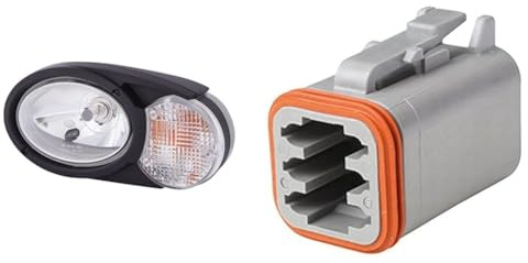 Hella 1EB 996 167-031 Halogen-Hauptscheinwerfer - Combi 120-12/24V + 8JA 201 022-831 Steckgehäuse - 6-polig - Menge: 1