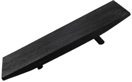 Generic Small Wooden Display Stand Three-Leg Pedestal, Rustic Solid Wood Farmhouse Tray for Living Room Coffee Table, Decorative Vintage Fruit and Storage Rack in Black