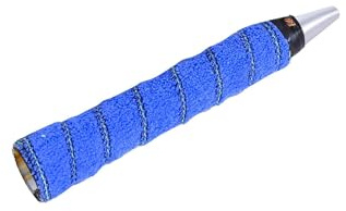 Zambuph Cinta de Agarre de algodón para Raqueta Tenis, Suave y Absorbente, Antideslizante, para Racquetball, Squash, Pickleball y bádminton. Absorbe la Humedad, Azul, 2.5 x 70 cm