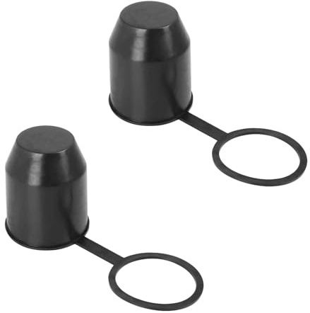 VTYTZZ 2 Stück Anhängerkupplung Schutzkappe Mit Sicherungsring,Für 50mm Kugelkopf Anhänger Kupplung,Universal Kugelabdeckung,Anhängerkupplung Abdeckung,Kappe Anhängerkupplung,Für Auto,Wohnmobil