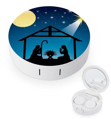 fkgvwo Contact Lens Case Contact Lens Box Travel Kit Portable for Travel & Home