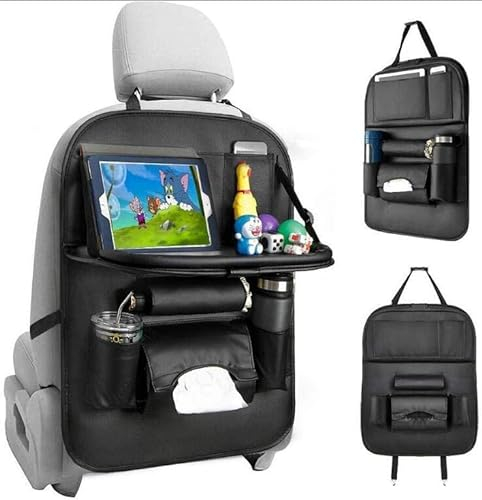 Protezione per schienale auto, organizer per sedile dell'auto, organizer per sedile posteriore e iPad mini, impermeabile, organizer per sedile auto, tavolo da pranzo pieghevole per bambini (1 pezzo)