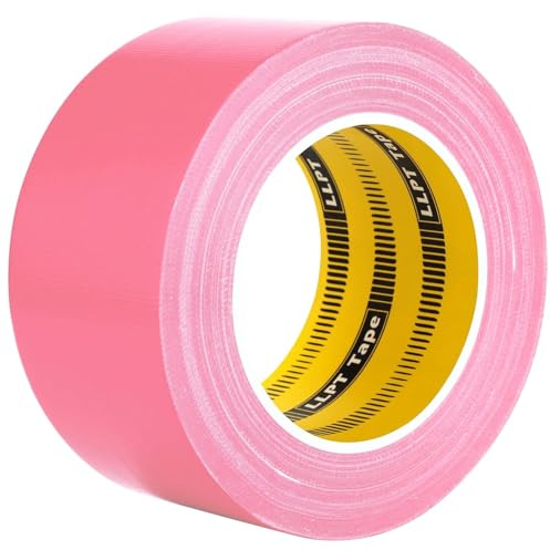 LLPT Klebeband Gewebeband 60mm x 30m x 0,23mm Rosa | Gewebeband Premium-Qualität, Einfach zu Reißen Starker Klebstoff für Schule Home Office und industrielle Nutzung
