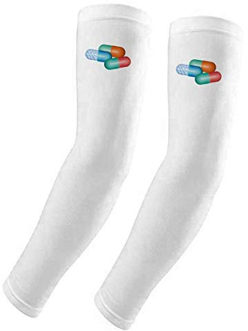 Diythinker Pill Cápsula Productos de cuidado de la salud patrón Mangas de los brazos, cubierta de guantes con protección UV solar