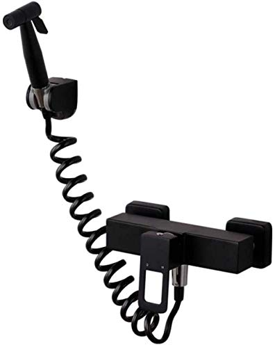 SLRMKK Hand Held Bidet Sprayer,Hand Held Bidet Bidet Taps Pet Bath Washing Car Water Flower Toilet Cleaning - 304 Lacquer Shower Shower Black Bidet Stainless Steel Spray head Black