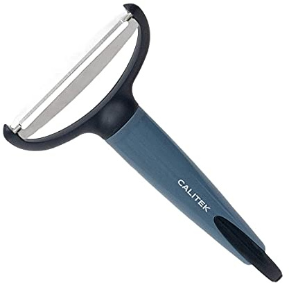 Calitek Large Potato Peeler Y-Shaped Vegetable Peeler Swivel Stainless Steel Blade Speed Multi Peeler and Slicer for Peeling Vegetables and Fruit with Non Slip Handle and Dishwasher Safe (Blue)