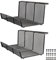 Univivi 2 Pack Under Desk Cable Management Tray - Organize Power Adapters, Cords & More - Easy Mount Metal Tray, 43 x 12.7 x 10 cm (Black)