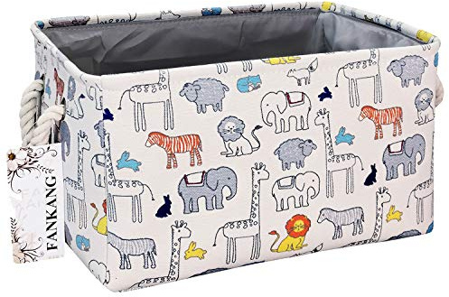 FANKANG Rec-Zoo Aufbewahrungskorb aus Stoff, rechteckig, für Kinderzimmer, Aufbewahrungskorb, Büchertasche, Geschenkkörbe