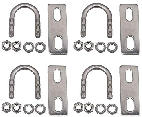 4 U-Bolzen U-Schrauben M6 304 Edelstahl geeignet für 20-22 mm Rohrleitungen.