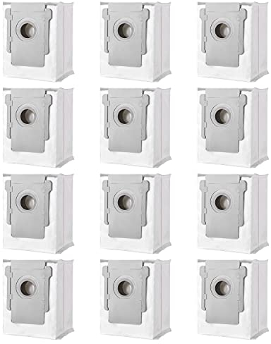 12 Ersatz-Staubbeutel kompatibel für iRobot i7 i7+ i7 Plus S9 S9+ j7 j7+ j7 Plus E5 E6 E7, Zubehör Staubsaugerbeutel für Roomba i7, für Clean Base Staubsaugerbeutel Automatische Saugstation
